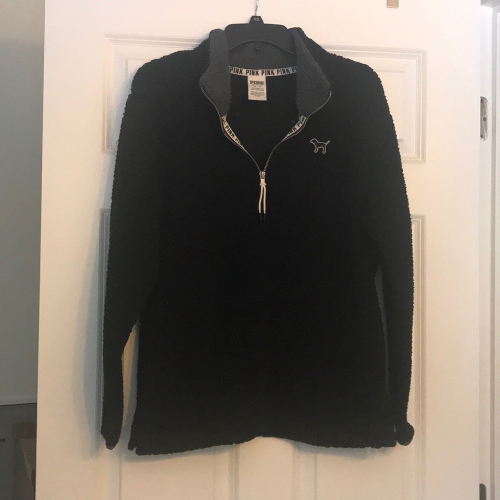 Pink quarter zip Sherpa